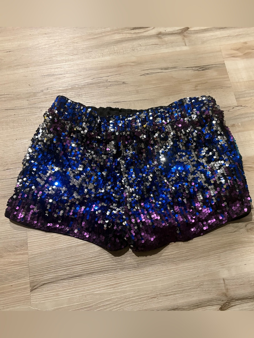 Sequined Ombre Blue-Purple Women's /Mens  Party Shorts
